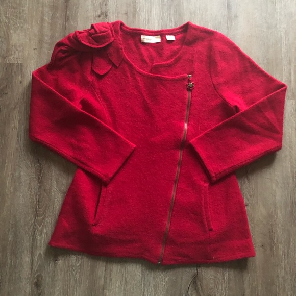 Anthro Sleeping On snow Magenta Rose Jacket S - Picture 2 of 8